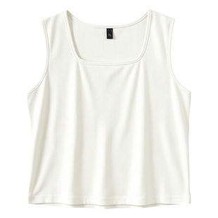 胖mm大码绝美背心经典黑白色基础款吊带女内搭宽松显瘦方领针织衫