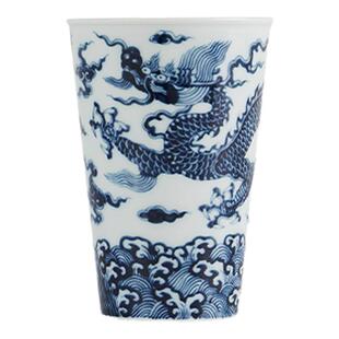 景德镇青花龙纹可乐杯高端陶瓷主人杯大容量泡茶专用茶杯2026新款
