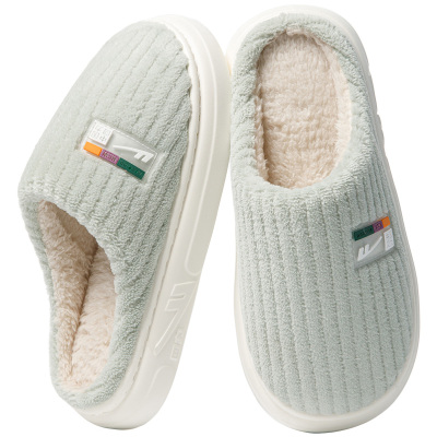 回力棉拖鞋女2025新款秋冬季室内家居加绒加厚防滑保暖棉鞋厚底