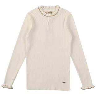 IVY HOUSE常春藤儿童装女童秋季款 花边领打底线衫毛织套头衫洋气