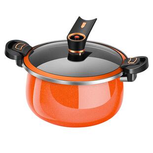 珐琅微压汤锅家用双耳炖肉锅燃气灶电磁炉通用炖锅煮锅煲汤不粘锅