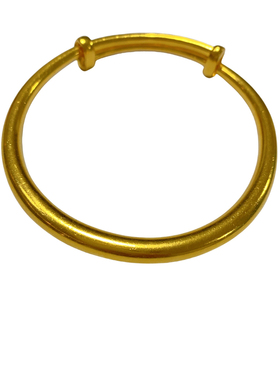 金包银手镯女实心光面9999