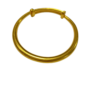 金包银手镯女实心光面推拉圈口女新款实心时尚百搭推拉款龙凤手环