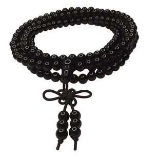 正品黑玉髓手链天然水晶高档女红玉髓S108颗佛珠男光面珠手串手环