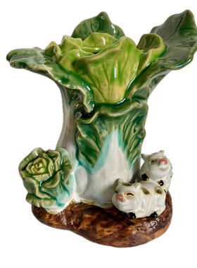 石湾公仔大玉白菜水养植物花瓶