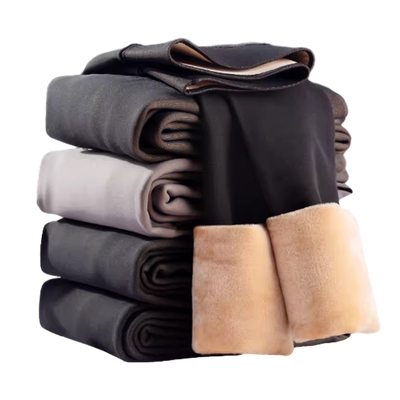 浪莎黑透肤加绒一体无缝打底裤