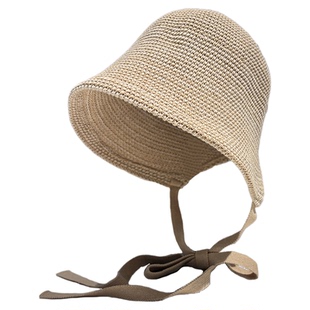 倪妮同款绑带帽子日系大头围渔夫帽女时尚显脸小遮阳防晒出游盆帽