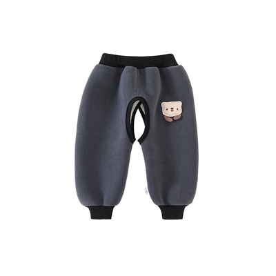 斑巴豆迪奥粒绒双面加绒开裆裤