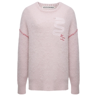 【生肖联名系列】IIIVIVINIKO2025春新款慵懒马海毛针织套头衫女