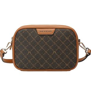 稻草人包包女百搭中年复古小方包休闲相机包女式小包妈妈包斜挎包