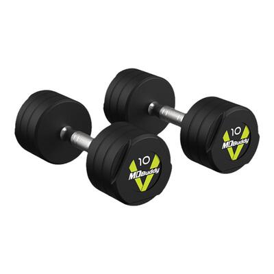 MDBuddy橡胶圆头哑铃电镀弧形