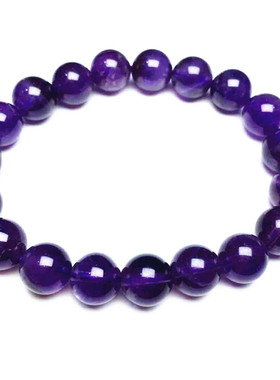 天然紫水晶手链amethyst梦幻紫