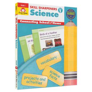 Evan-Moor Skill Sharpeners Science Grade 1 美国加州小学教辅 技能铅笔刀系列科学科目练习册 一年级  英文原版进口