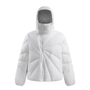 EchoForge【轻量化】90白鸭绒斜拉链结构轻薄连帽羽绒服百搭通勤