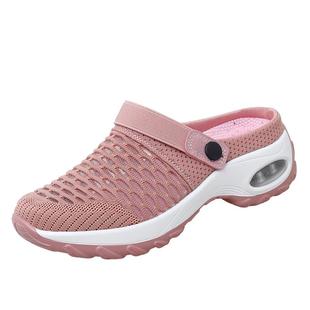 沙滩鞋女拖鞋海边度假鞋网红拖鞋女外穿时尚气垫坡跟厚度洞洞鞋女