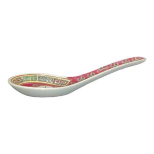 包老景德镇567老厂瓷/老矿料手绘粉彩大号小汤勺/调羹/怀旧老瓷器