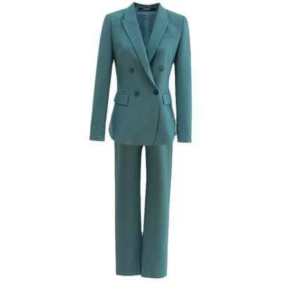 气质通勤风纯色直筒裤西装外套