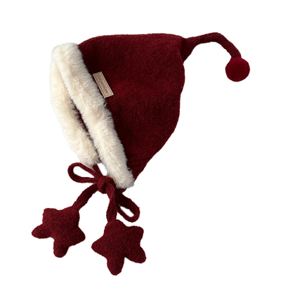 儿童护耳帽冬季洋气帽顶小圆球