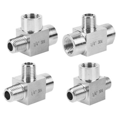 304不锈钢高压加厚内外丝三通