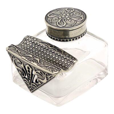 威尼斯古典琉璃手制雕花墨水瓶