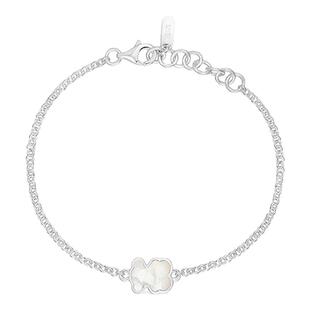 【新品】TOUS桃丝熊Icon Color系列925银珍珠母贝小熊手链礼物