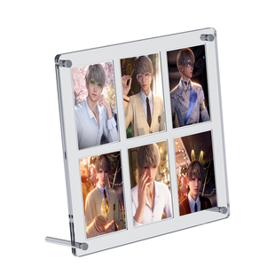 拍立得相框谷美卡砖明信片小卡展示架亚克力透明摆台追星收纳陈列
