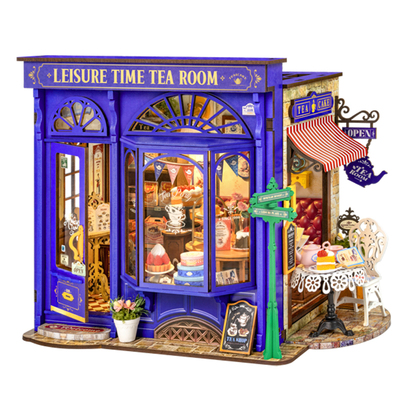若来英伦下午茶艺术屋拼装积木女