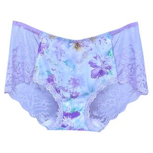 彩田花仙子内裤女中腰20921高腰20922蕾丝网纱透气全棉裆速干平脚