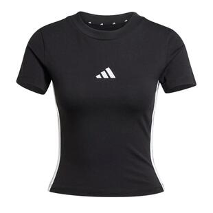 滔搏adidas阿迪达斯女子圆领上衣舒适运动休闲短袖T恤JC8325