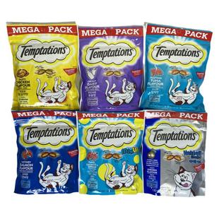 港版 美国进口Whiskas伟嘉Temptations猫零食洁齿饼干夹心酥160g