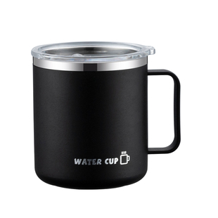 不锈钢马克杯家用水杯防摔杯子办公带盖泡茶杯学生喝水牛奶杯2025