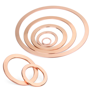 CF无氧铜垫片 超高真空纯铜垫 法兰管件密封圈25/35/63/80/100/15