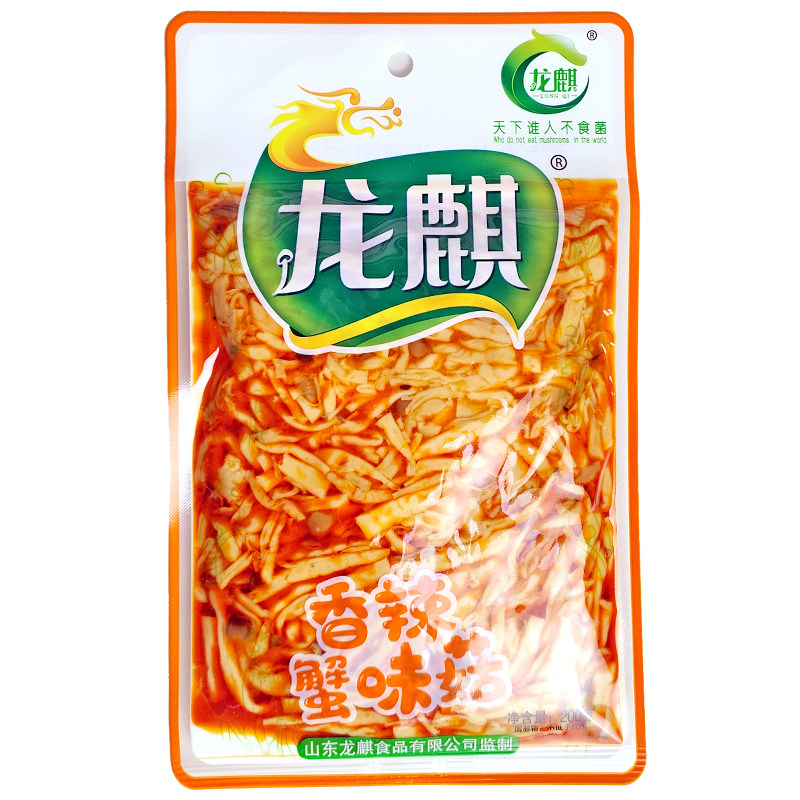 龙麒香辣蟹味菇200g即食下饭咸菜