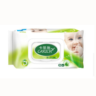 26年7月到期卡丽施婴儿洁肤柔湿巾芦荟提取物维生素E无纺布加厚