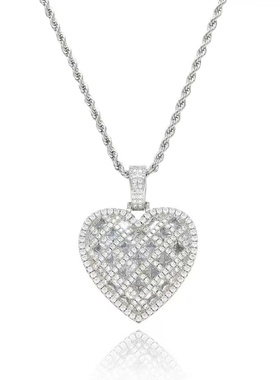 Mr.Bling情侣款混合镶嵌爱心吊坠