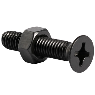 铁发黑十字平头螺丝钉螺母套装KM沉头碳钢螺栓二组合M2M3M4M5M6M8