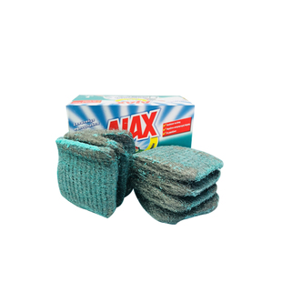 西班牙AJAX清洁球万用去污刷含皂多用途去油环保钢丝球 7个装