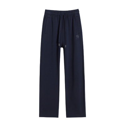 纯棉加厚不加绒休闲裤女高腰显瘦