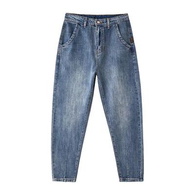 直筒牛仔裤男宽松锥形裤弹力