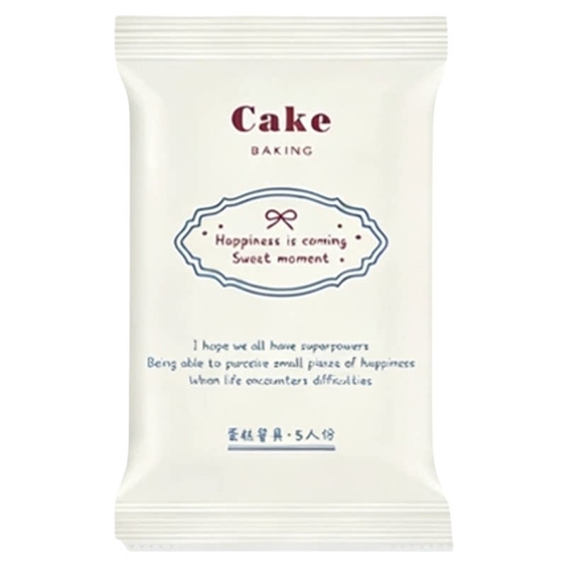 食客工具水滴一次性生日蛋糕刀叉盘套装食品级塑料餐具可定制logo