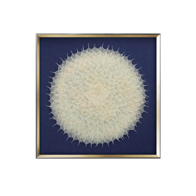 玄关餐厅客厅立体实物画菩提叶