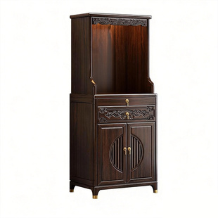 新中式紫金檀木实木佛柜立式禅意供奉柜手工雕刻储物柜立地式家用