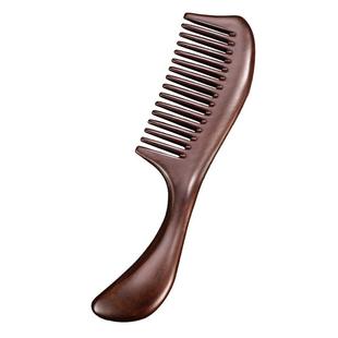 黑檀梳子木梳子女士专用长发梳头皮按摩防养脱发静电家用卷发檀木