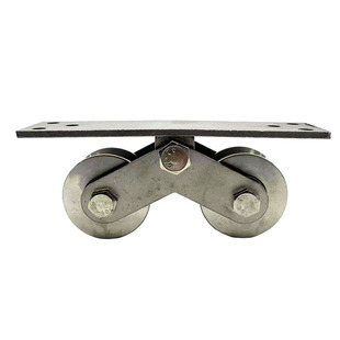 大门下滑轮不锈钢轨道轮H型U型V型电动平移门固定配件定位轮夹轮