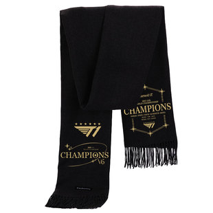 T1战队S15总决赛夺冠军FAKER同款六冠王纪念围巾男女应援围脖披肩