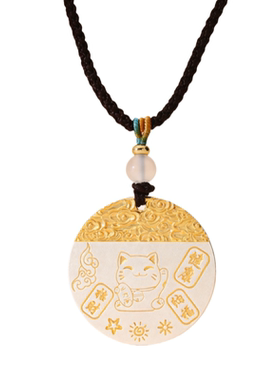 足银S999祥云吉言圆牌项链