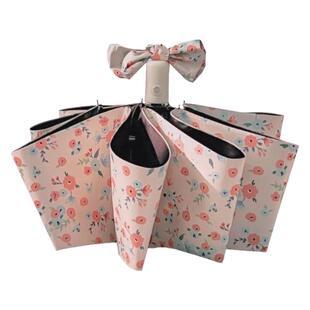 小清新碎花自动小巧便携雨伞两用女生防晒太阳伞遮阳黑胶晴雨伞