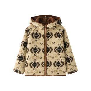 虾酱麻麻男童麂皮绒外套冬季2025新款男孩衣服花色儿童装保暖上衣