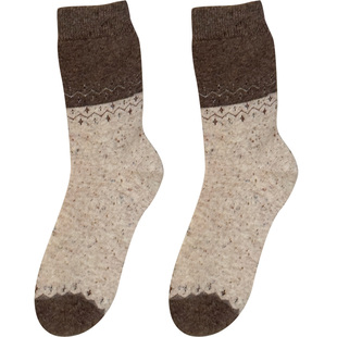 【起步韩袜】羊毛袜子女秋冬款加厚保暖费尔岛圣诞节麋鹿中长筒袜