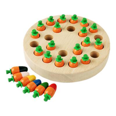 儿童木质蘑菇颜色记忆棋益智早教